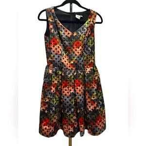 Iroo floral polkadots fit&flare mini dress size 38